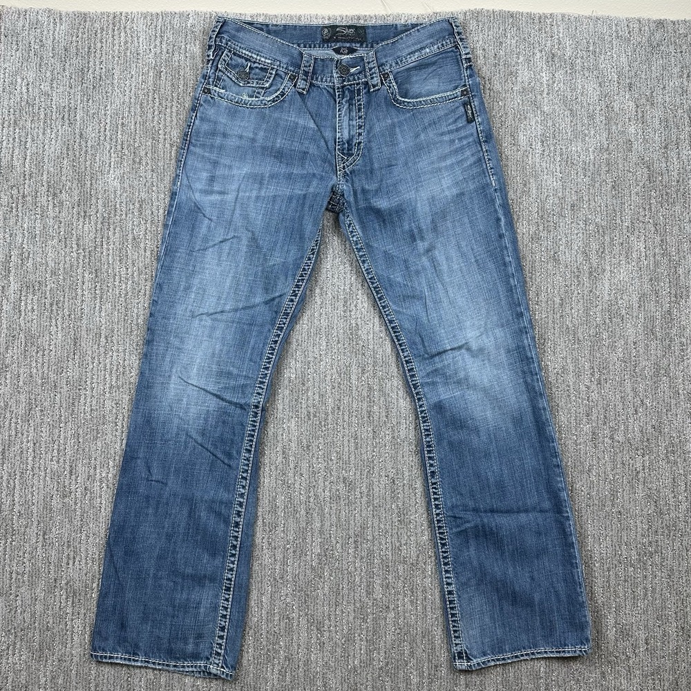 Silver Jeans‎ Co Zac Flap Jeans Men's Size 33x34 Medium Blue Relaxed Straight